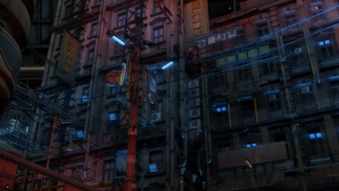 サイバーパンク 近未来sfの街の外観背景素材を21枚追加しました Digitalelf