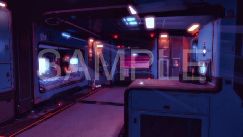 サイバーパンク・マイルーム2枚セット（各色調2種4枚）