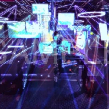 サイバーなクラブ・DJキャラクター入り、色調3種セット