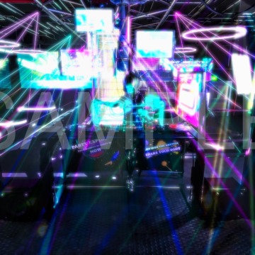 サイバーなクラブ・DJキャラクター入り、色調3種セット