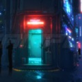 近未来アンダーグラウンド診療所 表口（シルエットあり）