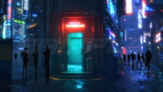 近未来アンダーグラウンド診療所 表口（シルエットあり）